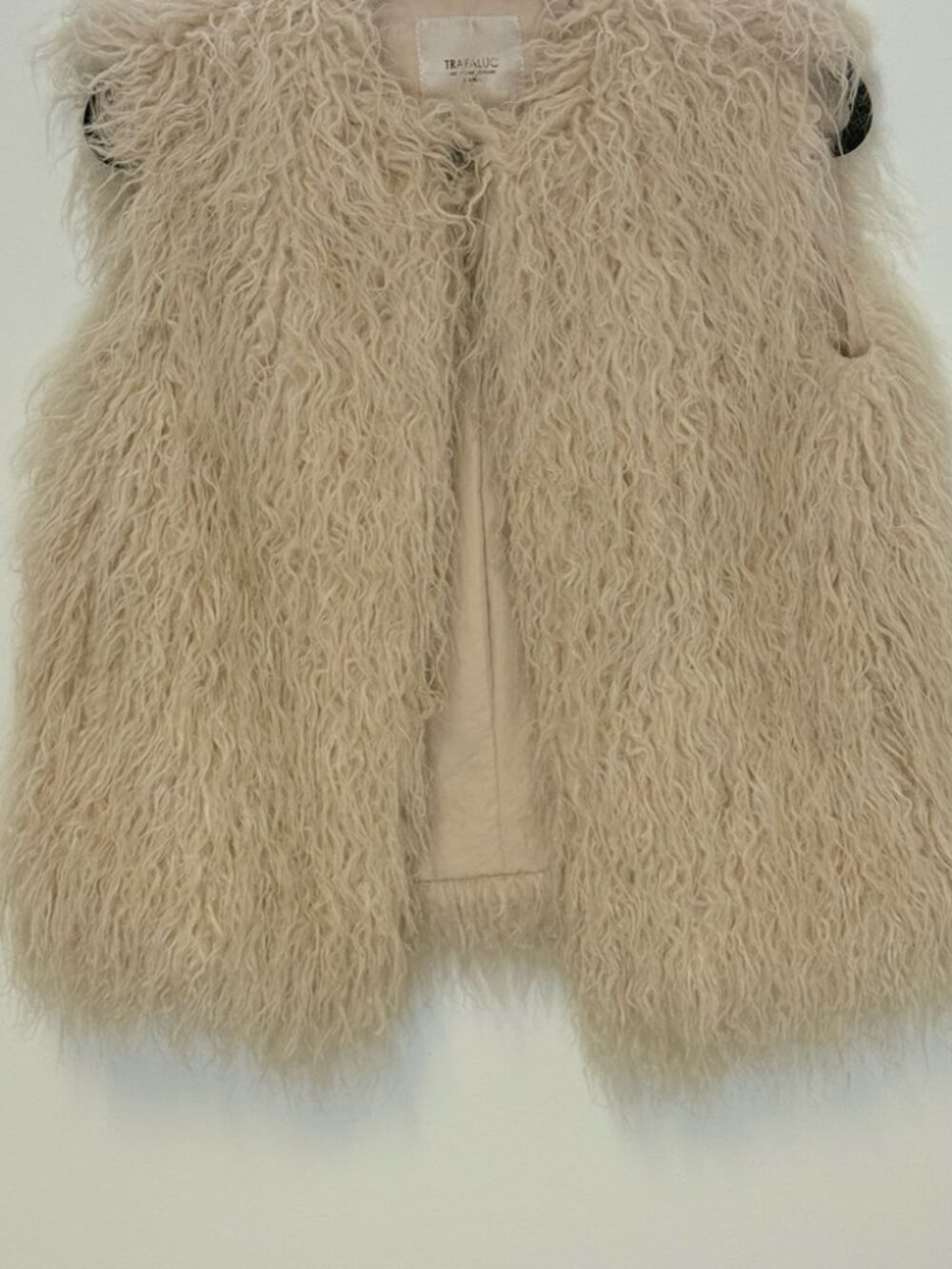 Zara Trafaluc Shaggy Faux Fur Gilet Vest